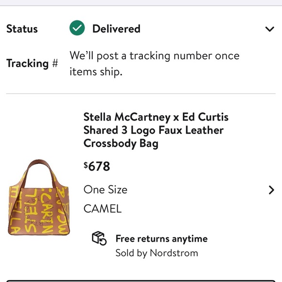 Stella McCartney Tan Tote with Yellow Graphics - Picture 2 of 10